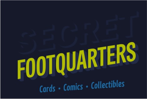Logo for a comics store called Secret Footquarters.