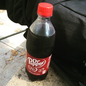 Bottle of Dr Pepper
