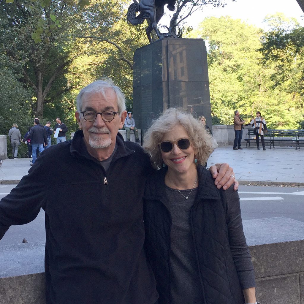 Nancy Hogan and her husband in New York City